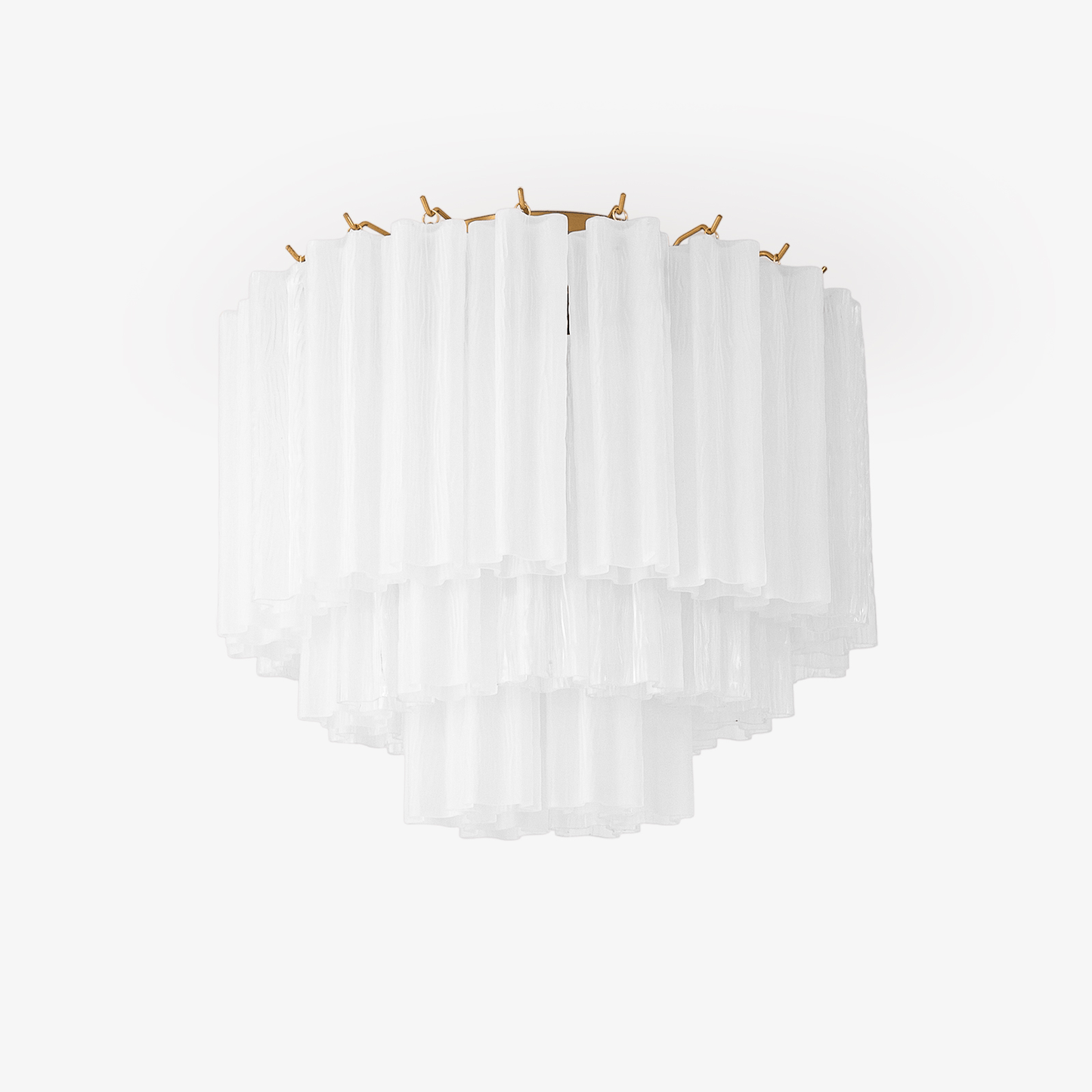 Glacia Ceiling Lamp | Murano Glass | White, Gold