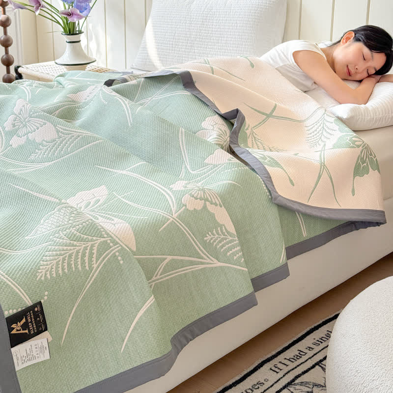 Butterfly Print Cotton Quilt | Lightweight Triple Gauze | Twin Size