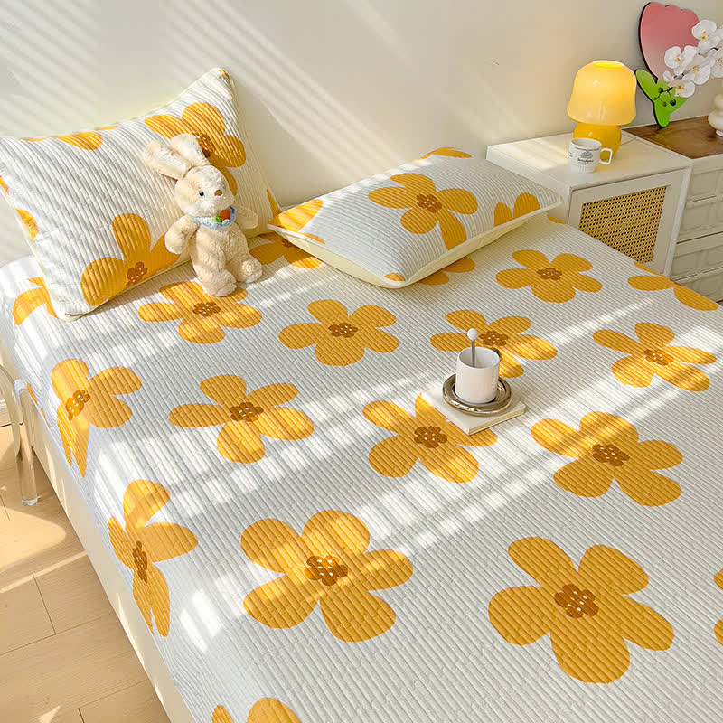 Floral Cotton Coverlet | Eco-Friendly | Multiple Sizes Available