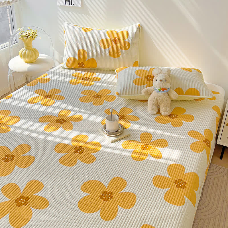 Floral Cotton Coverlet | Eco-Friendly | Multiple Sizes Available