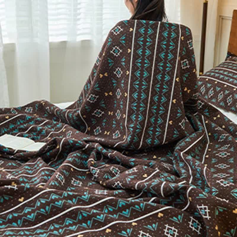Boho Quilt Set | Cotton Gauze | 1 Quilt & 2 Pillow Towels