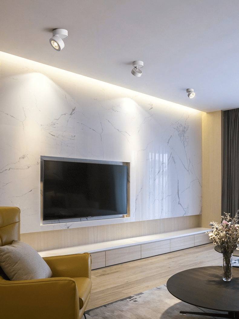 Round Rotating LED Downlight | Adjustable Metal & Acrylic | Black or White