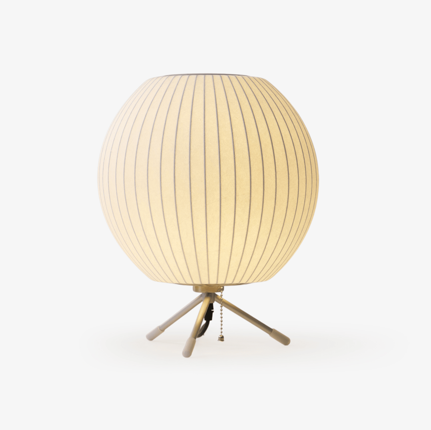 Nelson Tripod Table Lamp | Chrome & White | 4 Sizes Available