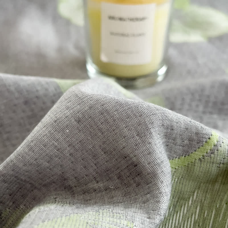 Ginkgo Leaf Coverlet | Soft Cotton Gauze | Twin, Full, Queen Sizes