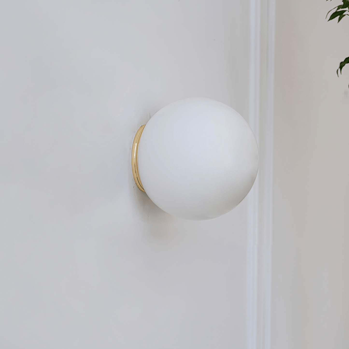 Glass Mini Orb Wall Lamp | Iron, Glass | White