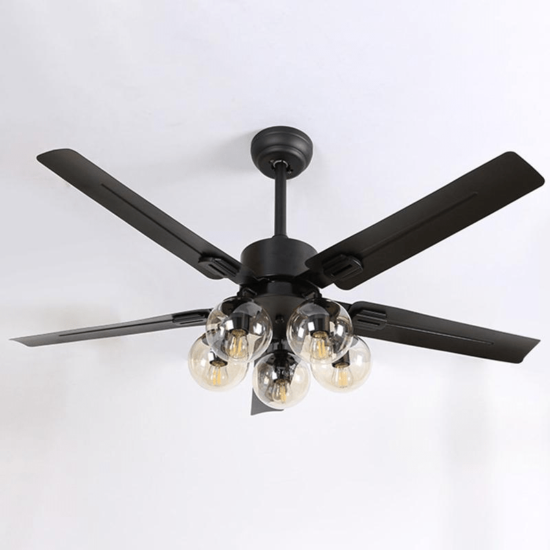 Ceiling Fan Light | Black Metal | 42/48/52 inch
