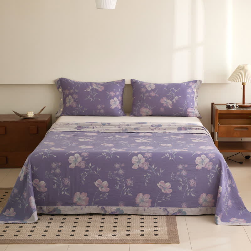 Cotton Gauze Coverlet | Soft Breathable Fabric | Twin Size