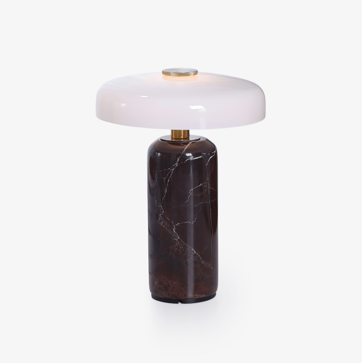 Lunara Marble Table Lamp | Marble & Glass | Black/White/Brown