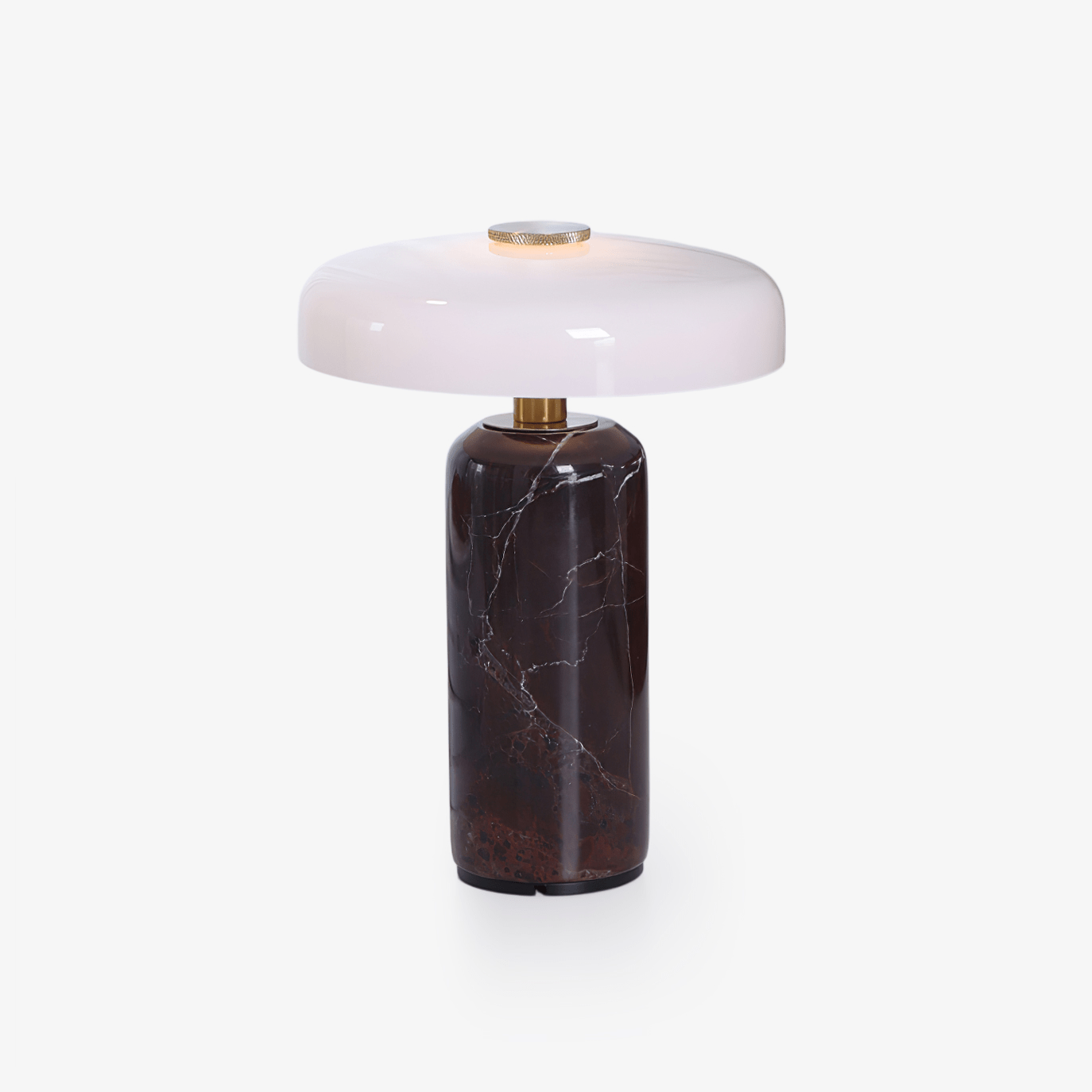 Lunara Marble Table Lamp | Marble & Glass | Black/White/Brown