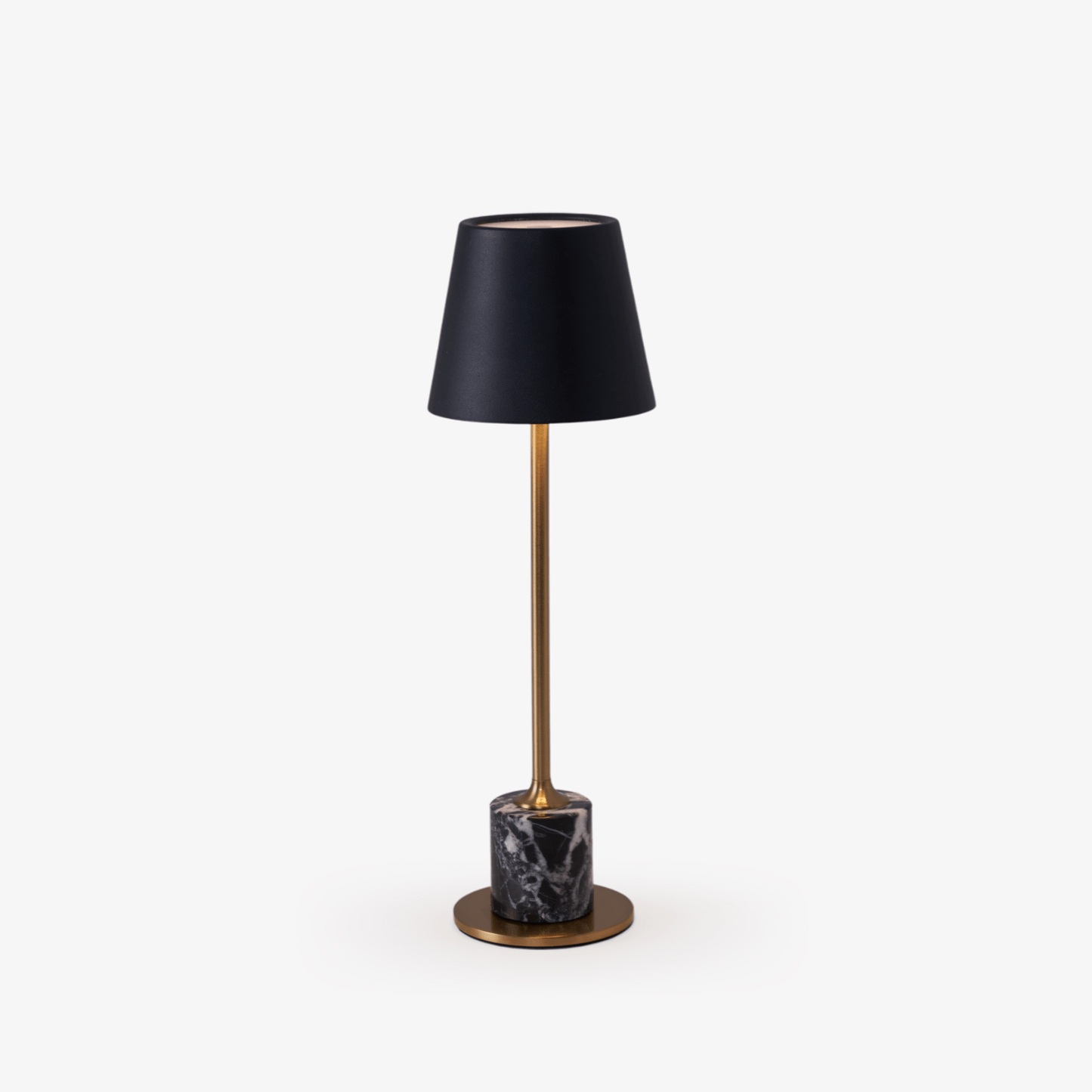 Lirio Mini Table Lamp | Marble Base | Black and Gold