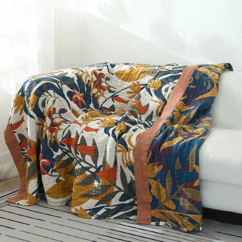 Cotton Sofa Blanket | Reversible & Soft | 59" x 79"