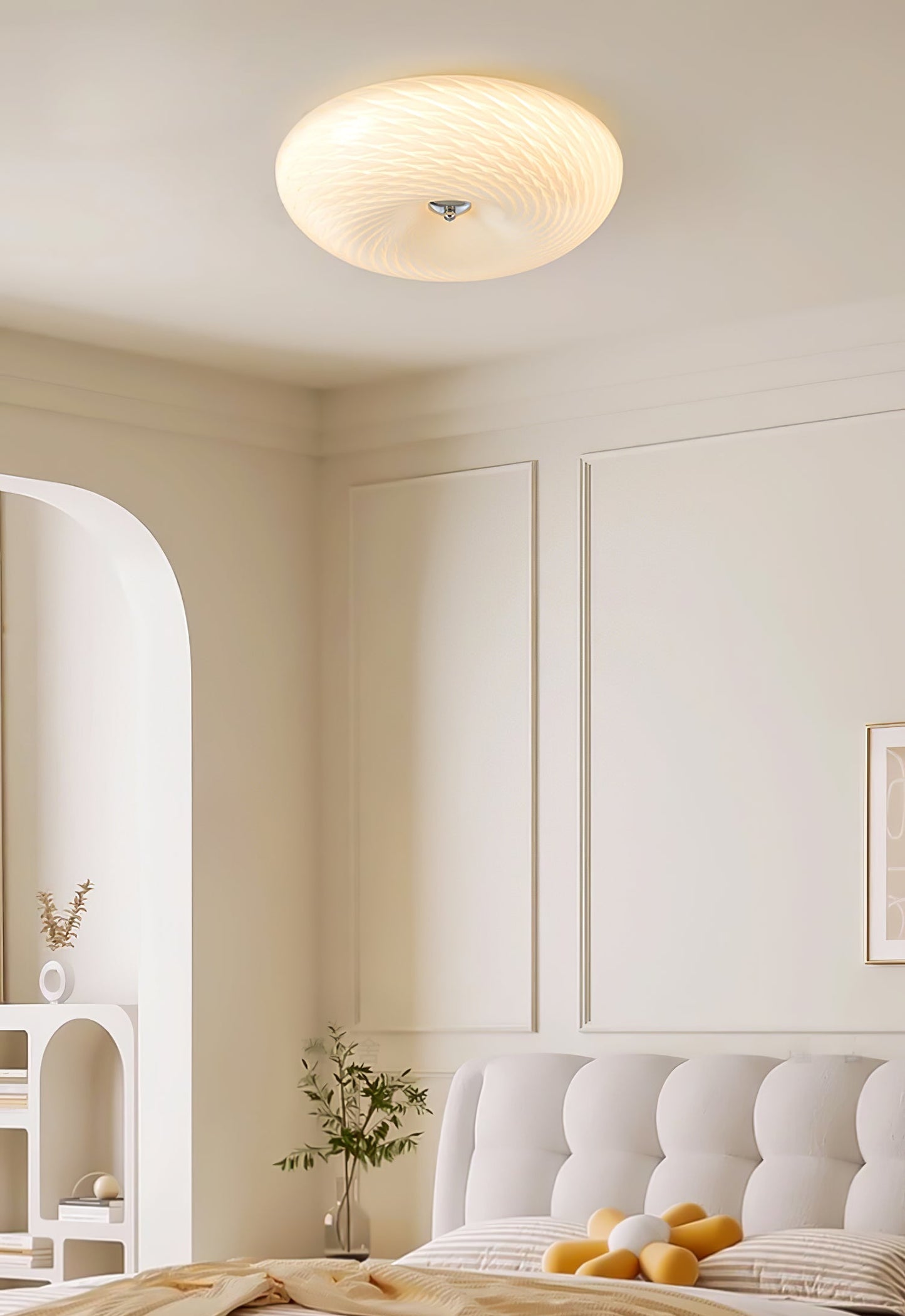 Whirlpool Ceiling Light | Glass Swirling Design | 45cm Diameter