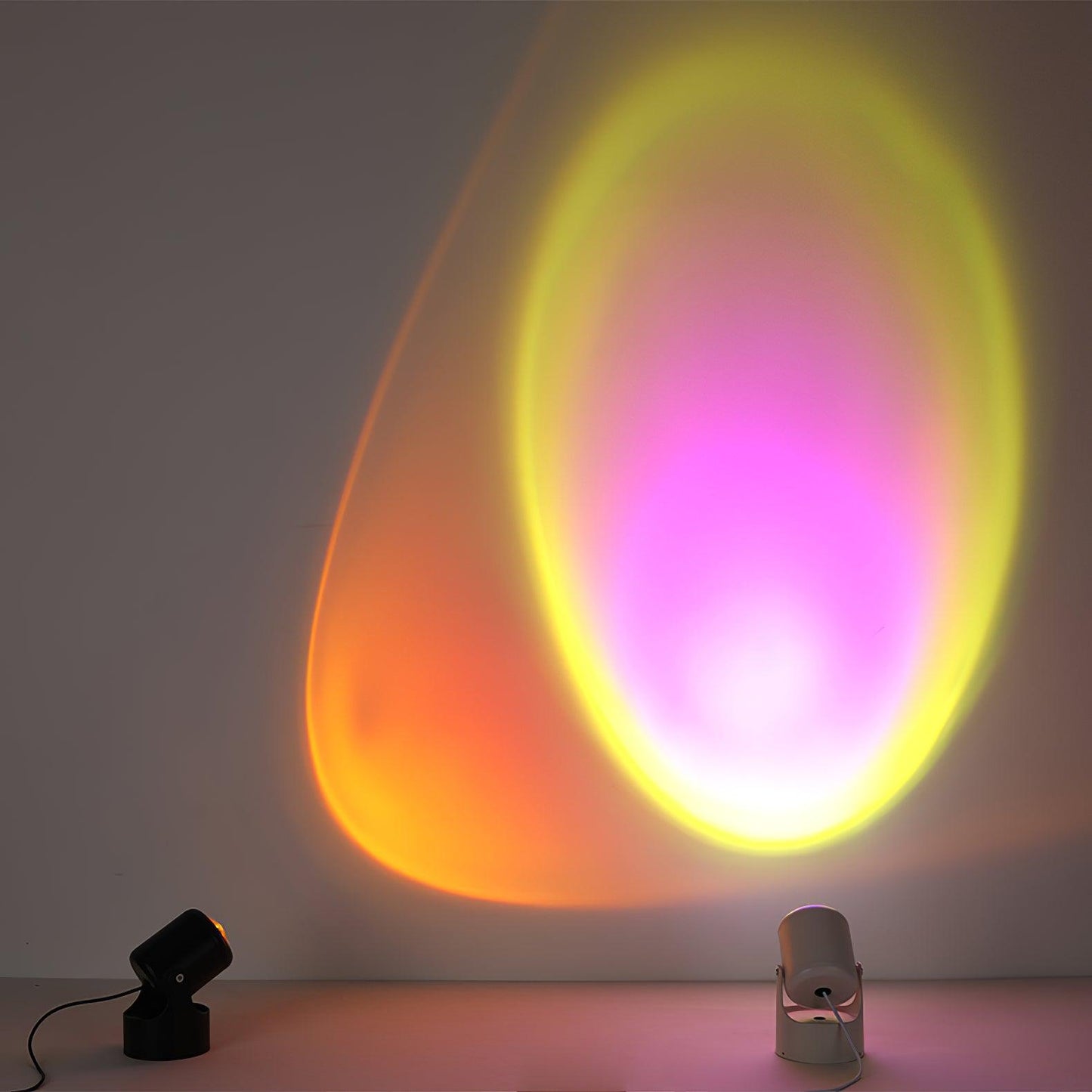Sunset Projection LED Table Light | Durable Aluminum & Glass | Set of 2