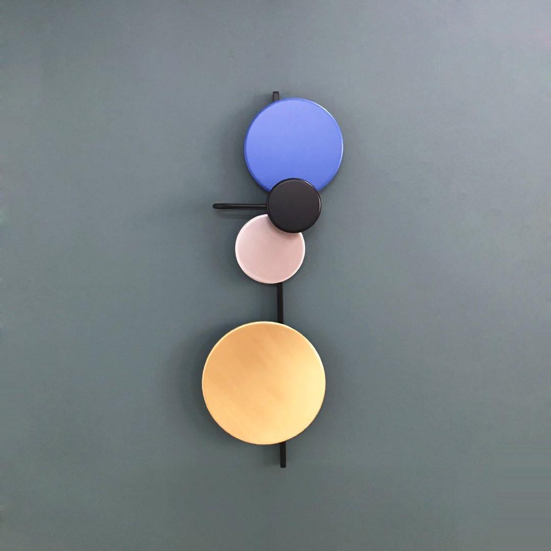Planet Wall Lamp | Metal LED | Electric Blue & Indian Red