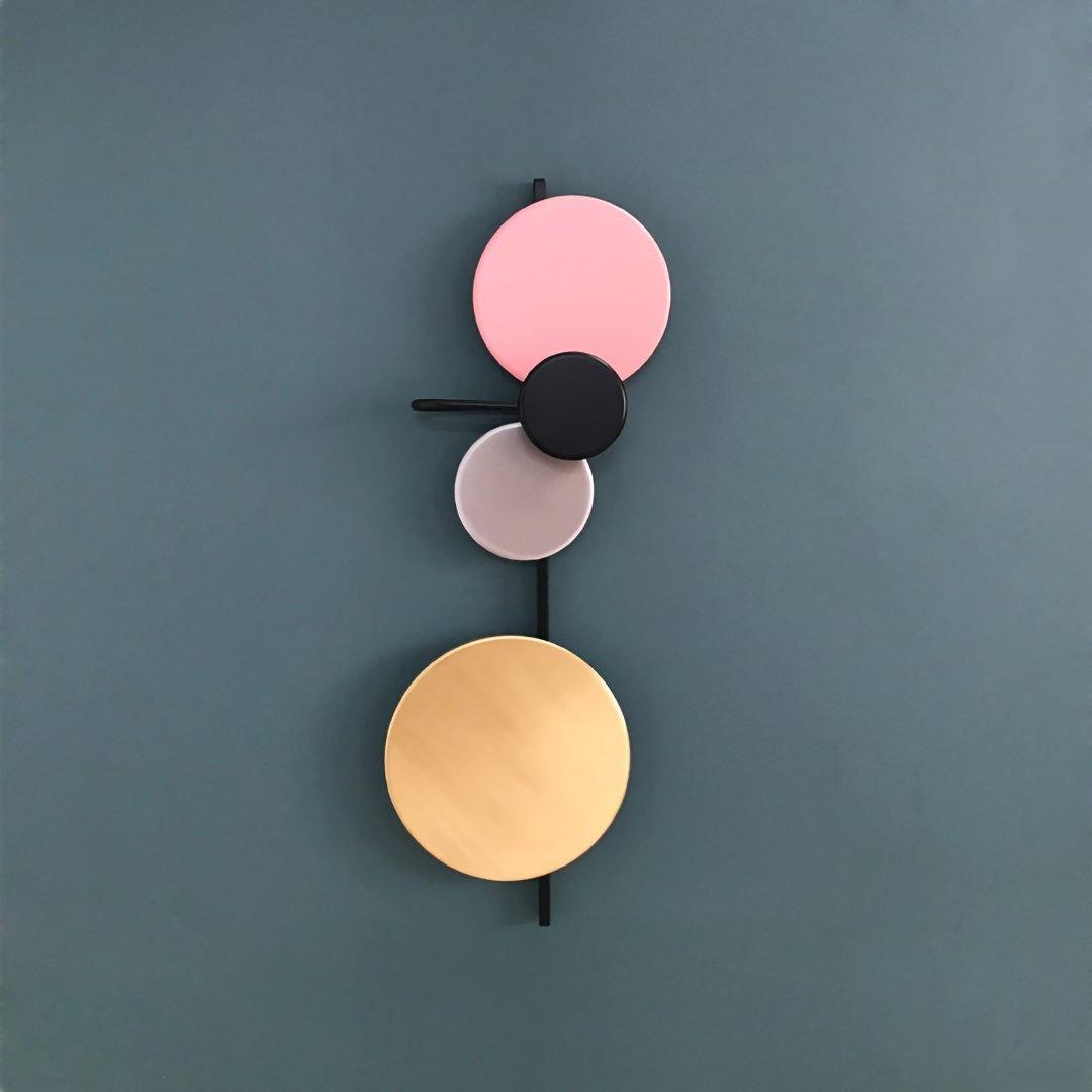Planet Wall Lamp | Metal LED | Electric Blue & Indian Red