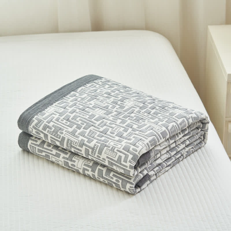 Modern Cotton Gauze Quilt Set | Hypoallergenic & Eco-Friendly | Full/Queen Size Options