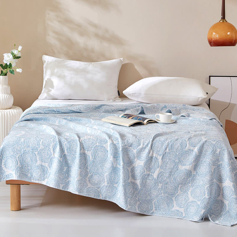 Cotton Quilt | 100% Organic Cotton | Full/Queen Size | Rose Print