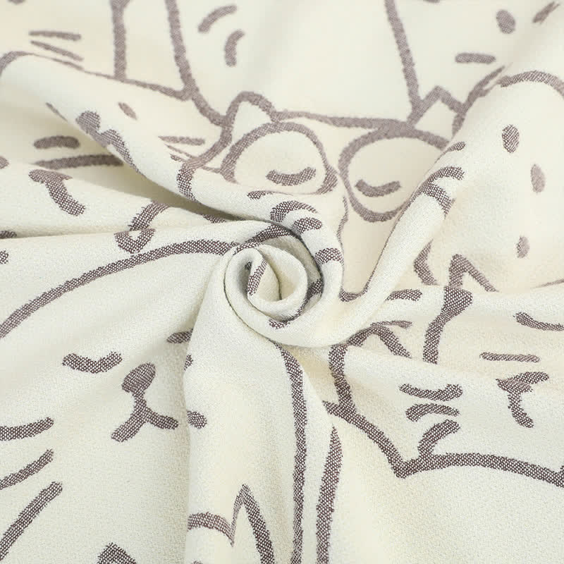 Cat Cotton Gauze Quilt | Hypoallergenic & Eco-Friendly | Full/Queen Size