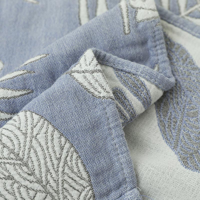 Cotton Pillow Towel Set | Breathable Leaf Print | 2 Pieces