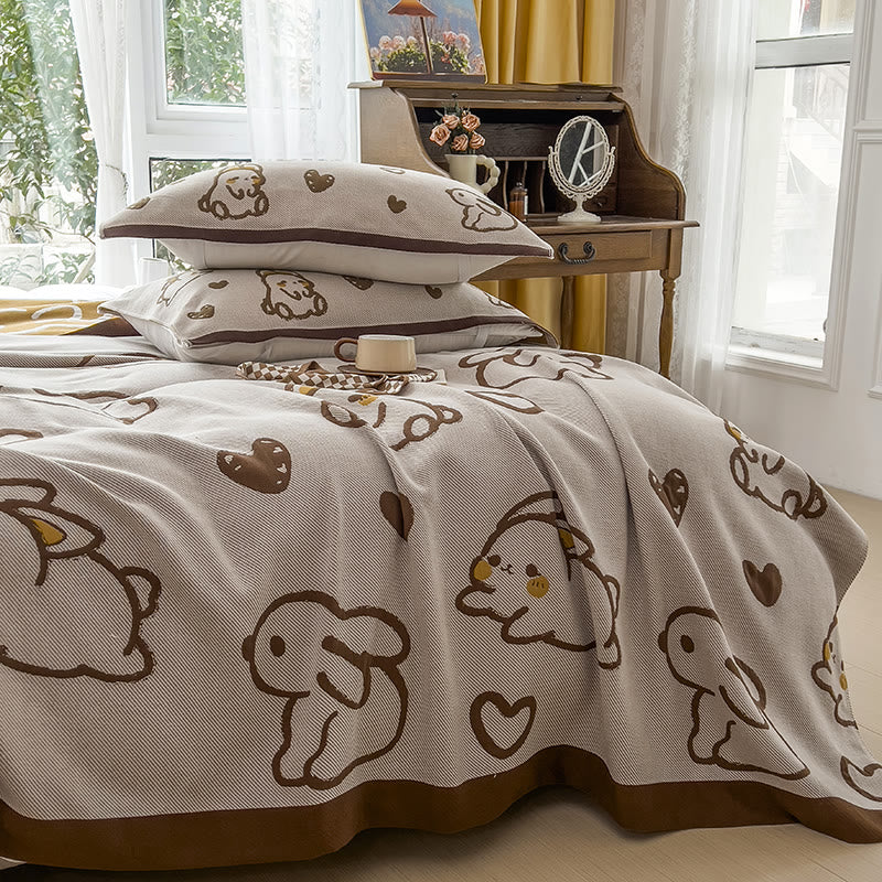 Rabbit Quilt | 100% Organic Cotton | Full Size 59"x79"