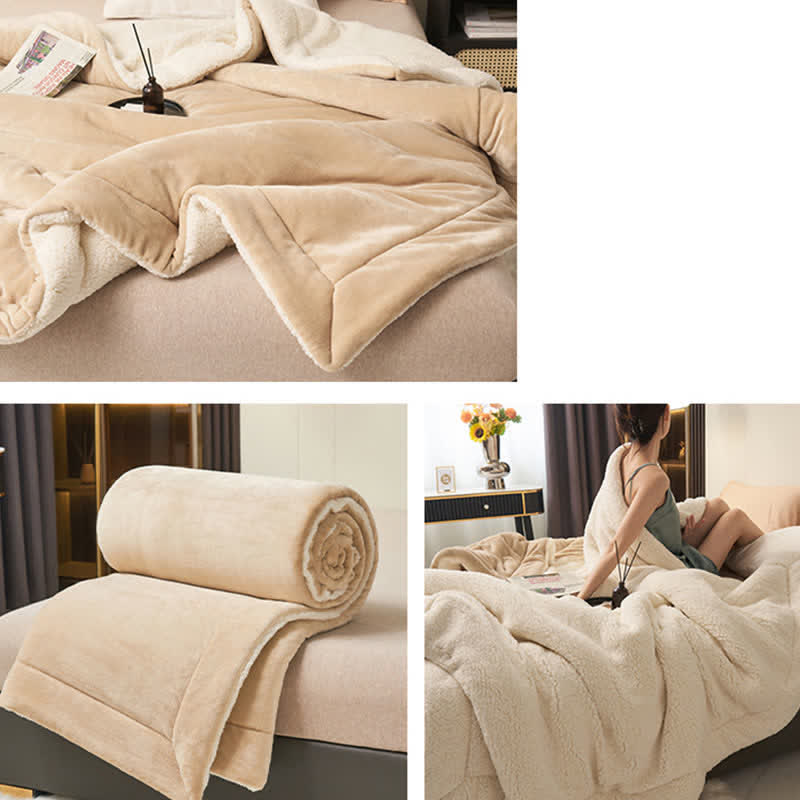 Double Velvet Throw Blanket | Soft Polyester | Full Size 71"W x 79"L