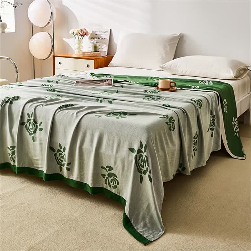 Bamboo Fiber Quilt | Rose Jacquard Design | Full/Queen Size
