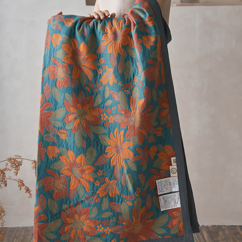 Floral Quilt | 100% Organic Cotton | Full, Queen, King Sizes