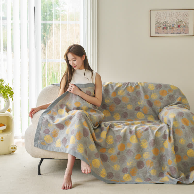 Cotton Gauze Reversible Quilt | Yarn-Dyed Jacquard | Full/Queen/King Sizes