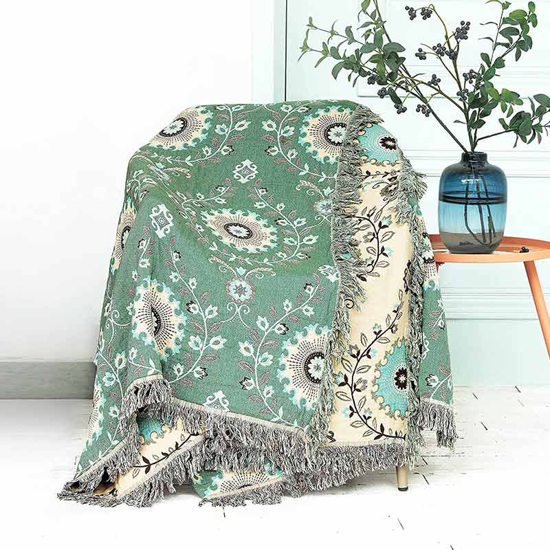 Reversible Cotton Sofa Cover | Extra Soft | 59"x79"