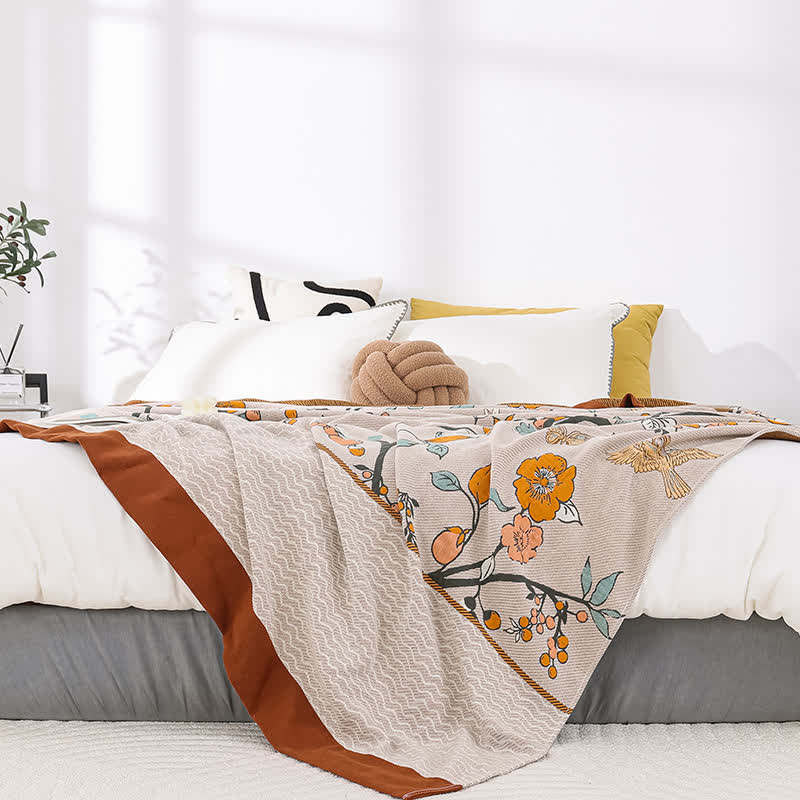 Cotton Floral Quilt | Soft Gauze Fabric | King Size