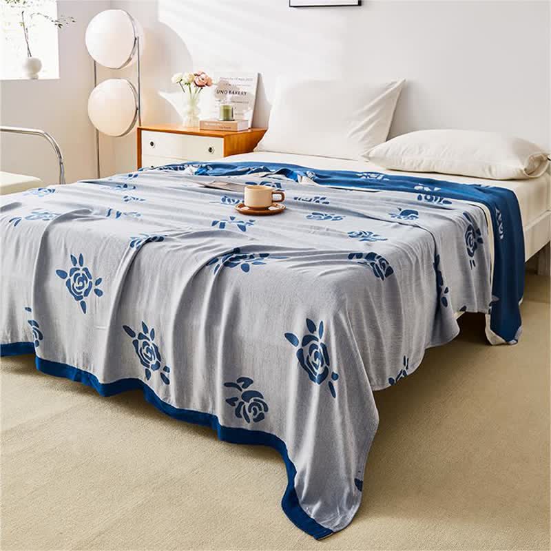 Bamboo Fiber Quilt | Rose Jacquard Design | Full/Queen Size