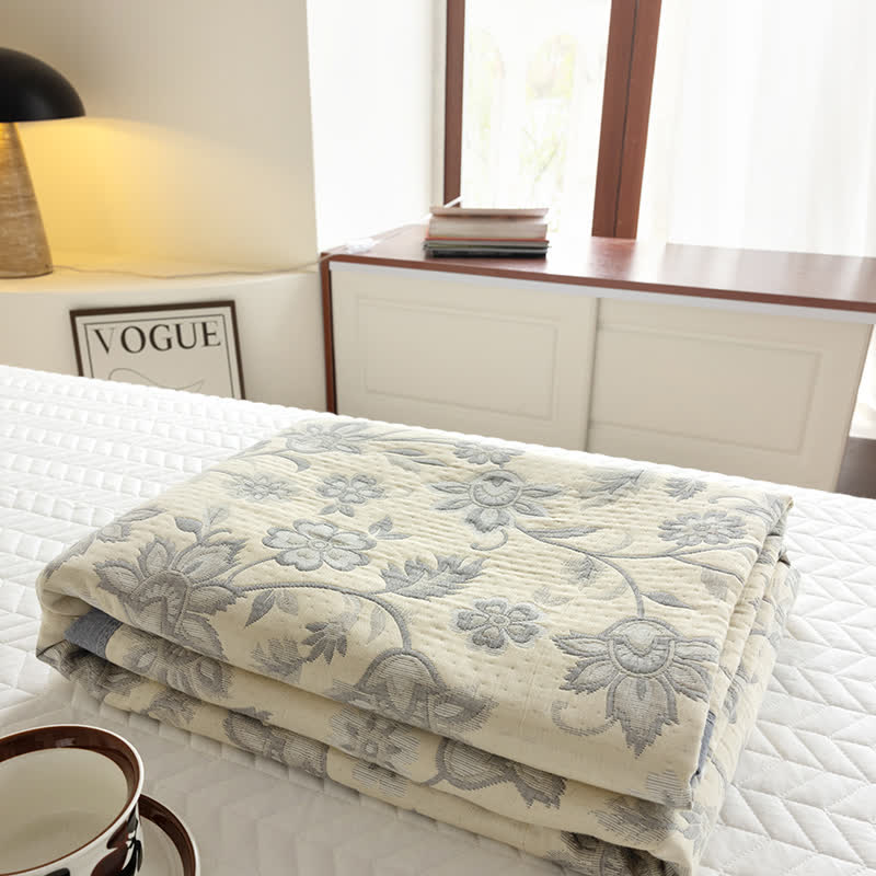 Cotton Gauze Summer Quilt | 100% Organic Cotton | Queen Size with Optional Pillowcases