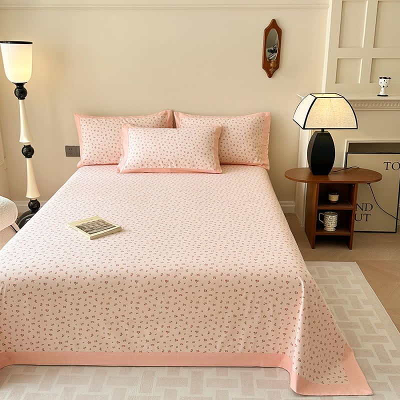 Pure Cotton Coverlet Set | Floral Print | Available in Full, Queen, King Sizes