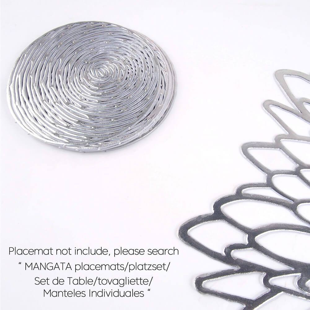 Round Gold Coasters Set | Hand-Hammered Finish | 4 Pieces