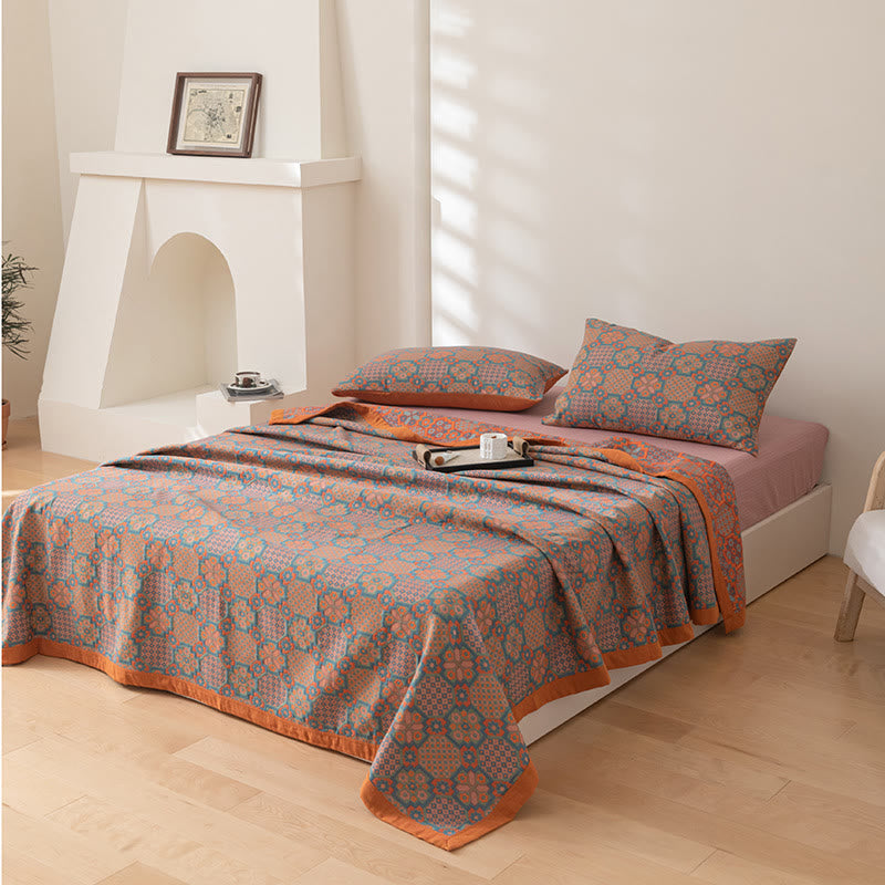 Floral Reversible Quilt | 100% Organic Cotton | Full/Queen/King Sizes
