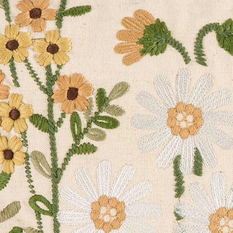 Vintage Flower Pillow Case | High-Quality Flax | Elegant Design