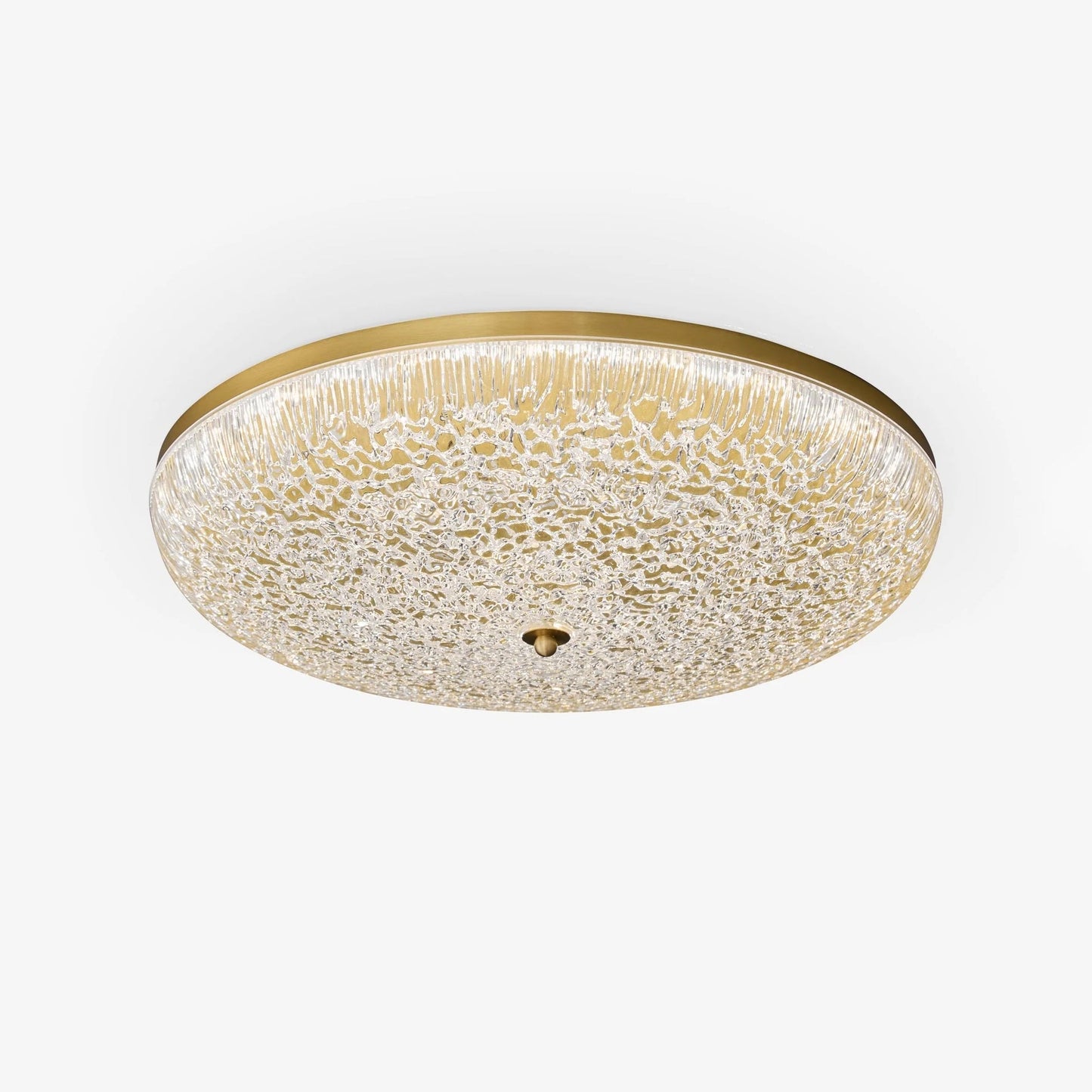 Crystalline Round Ceiling Lamp | Brass & Acrylic | Various Sizes