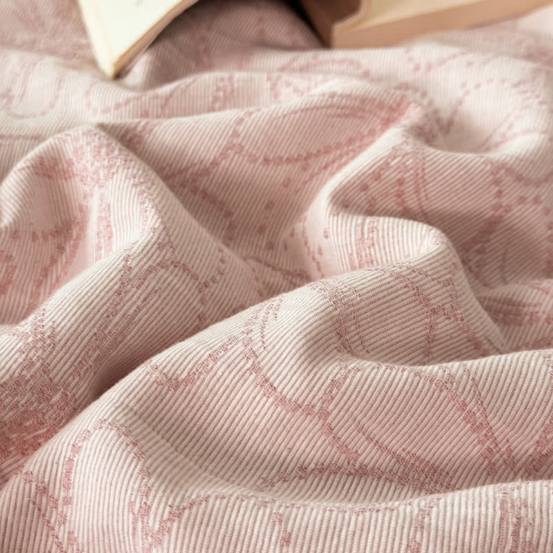 Jacquard Daisy Bedding Set | Cotton Gauze | 4 Pieces