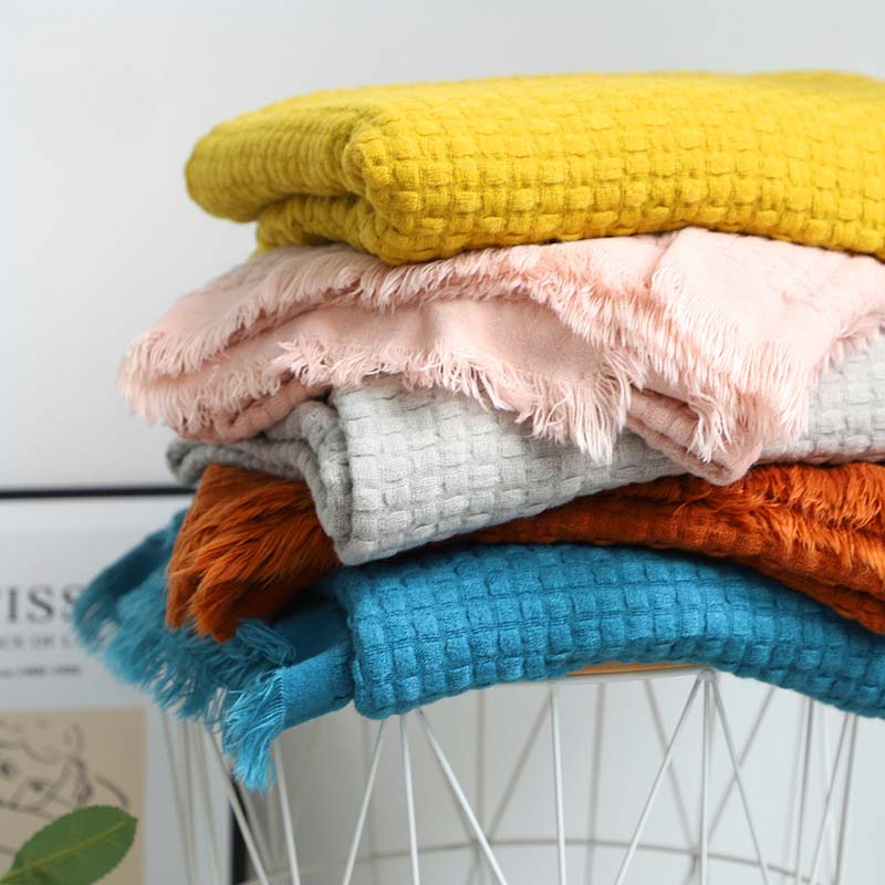 Cozy Solid Color Blanket | Soft Acrylic Fiber | 127cm x 152cm