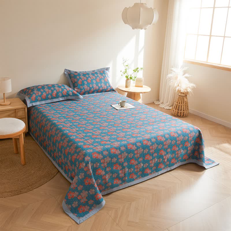 Cotton Gauze Quilt Set | Eco-Friendly Organic Cotton | Full/Queen Size with Pillow Towels