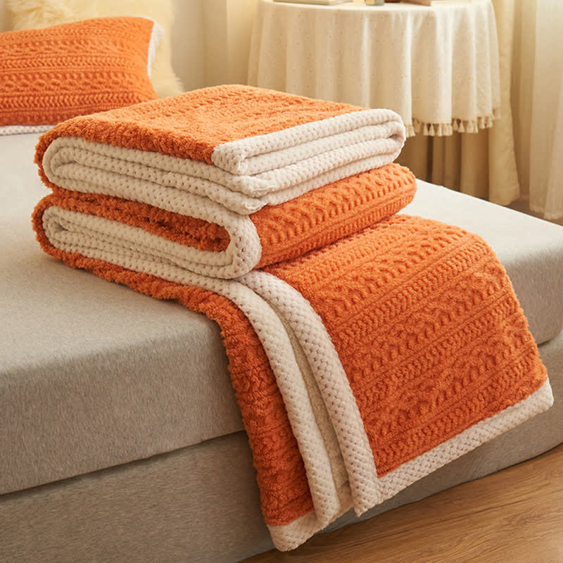 Jacquard Fleece Blanket | Double-Sided Polyester | Queen Size