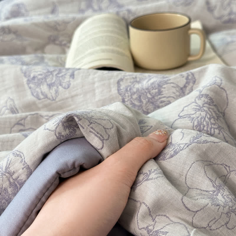 Cotton Gauze Bedding Set | 100% Organic Cotton | 4-Piece Full/Queen