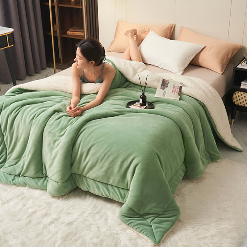 Double Velvet Throw Blanket | Soft Polyester | Full Size 71"W x 79"L
