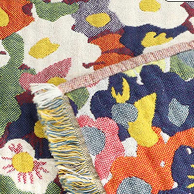 Rustic Flower Reversible Quilt | 100% Organic Cotton | Full/Queen Size