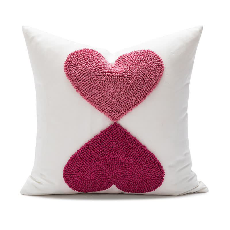 Valentine's Day Pillow Cover | Embroidered Polycotton | 18" x 18"