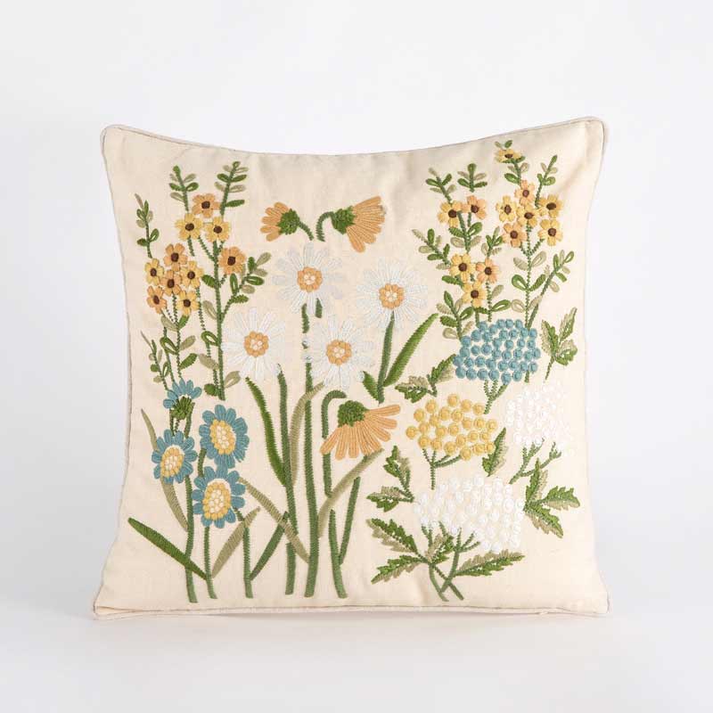 Vintage Flower Pillow Case | High-Quality Flax | Elegant Design