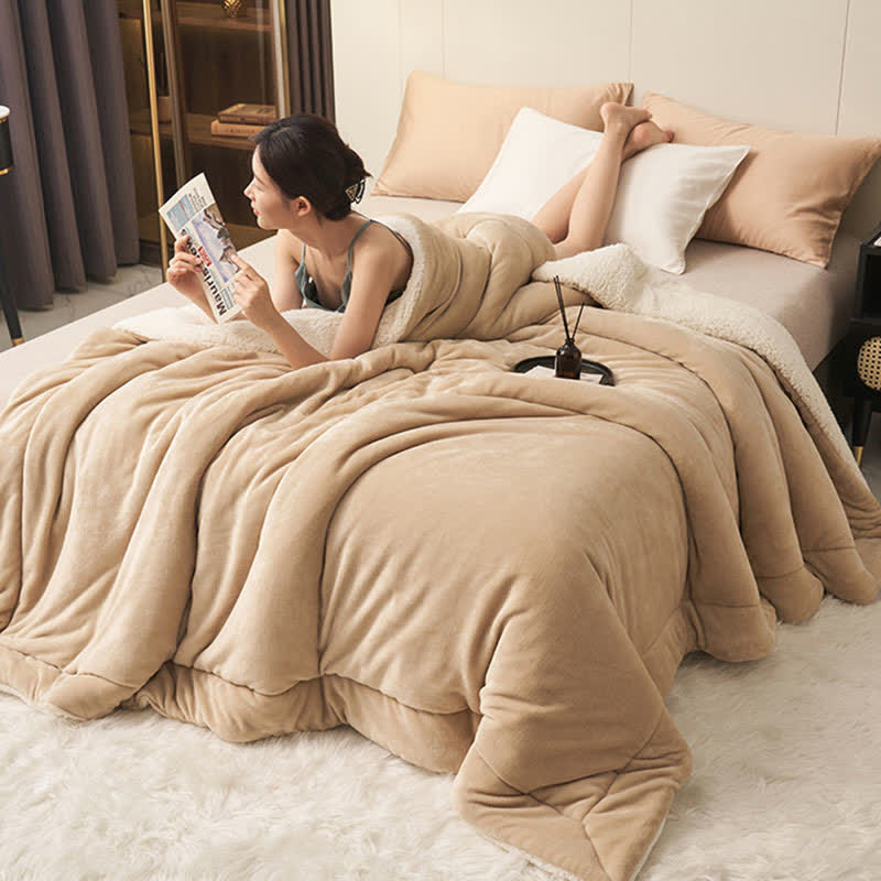 Double Velvet Throw Blanket | Soft Polyester | Full Size 71"W x 79"L