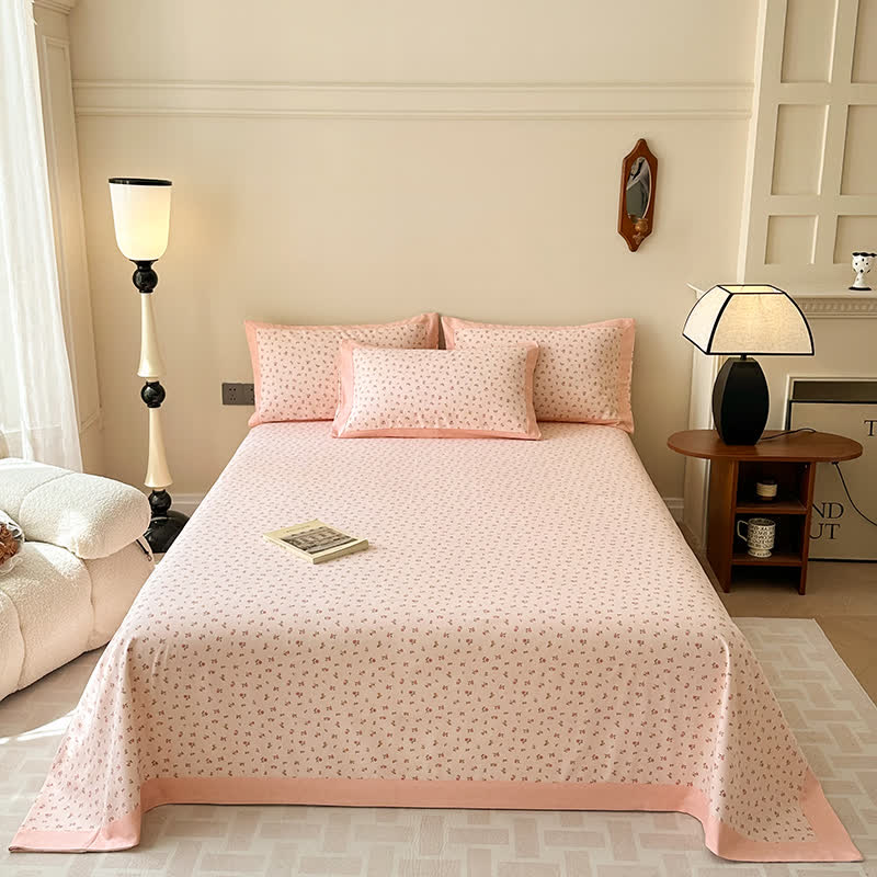 Pure Cotton Coverlet Set | Floral Print | Available in Full, Queen, King Sizes