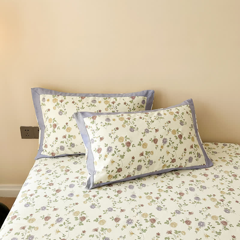 Cotton Coverlet Set | Floral Design | Full/Queen/King Options