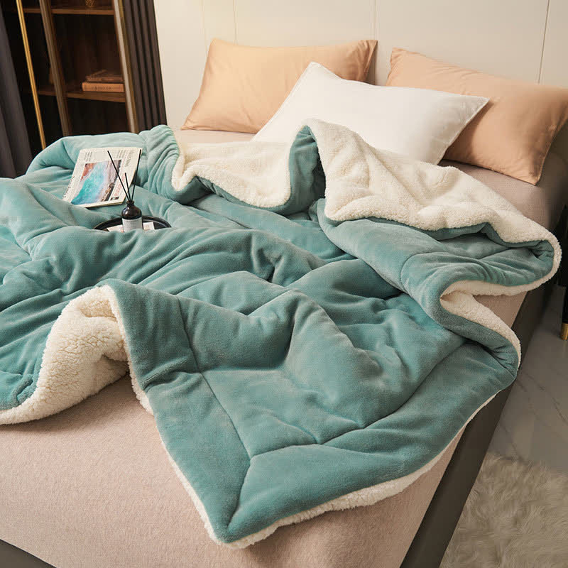 Double Velvet Throw Blanket | Soft Polyester | Full Size 71"W x 79"L